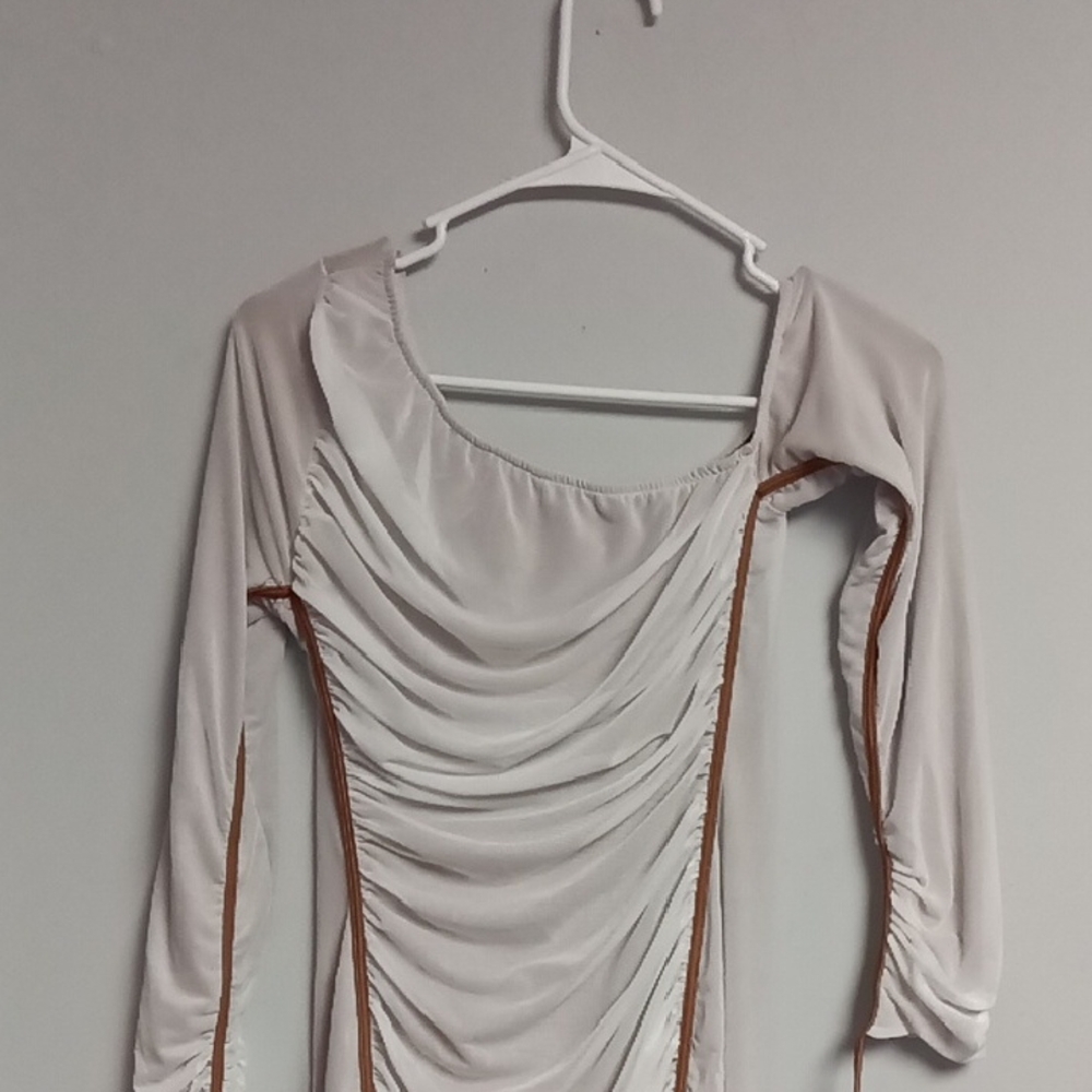 Elegant Cream Ruched Top